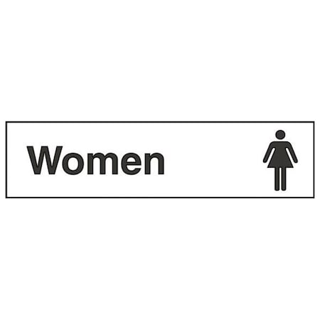 Accuform Women (Restroom), Engraved Plastic, 3 in x 12 in PSG608WT